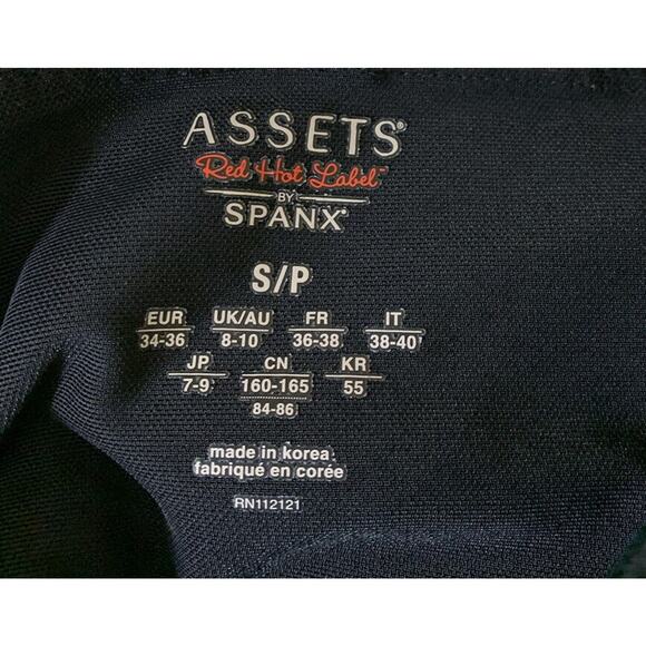 Assets by SPANX Red Hot Label Women's Black Leggings Small Sheer Mesh Basic - Picture 6 of 9